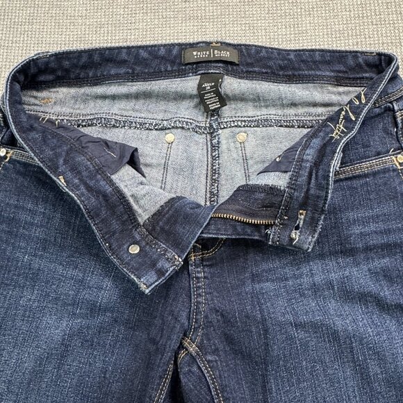 White House Black Market Slim Ankle Jeans Size 2R Blue Denim Feel Beautiful Dark - Picture 9 of 16